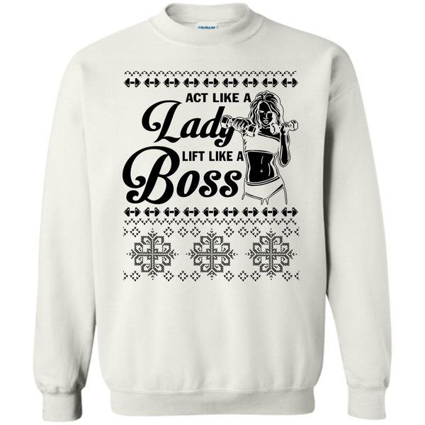 Lady Merry Christmas T Shirt, Act Like A Lady Sweatshirt