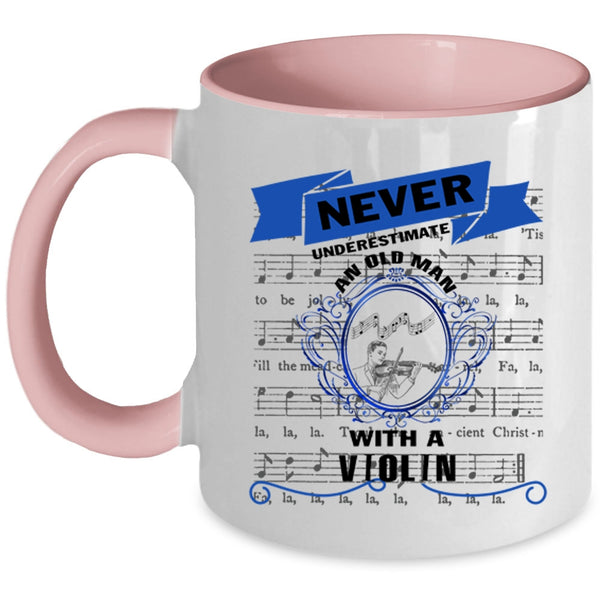 Cool Grandfather Coffee Mug, An Old Man With A Violin Accent Mug