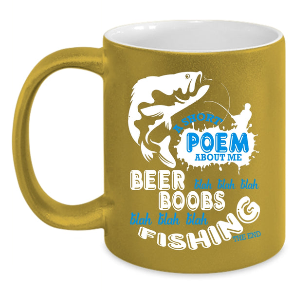 Beer Boobs Fishing Coffee Mug, Cute Gift For Fisher Coffee Cup
