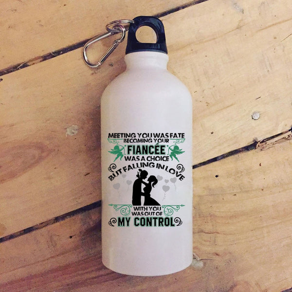 Meeting You was Fate Becoming Your Fiancee 20 oz Stainless Steel Bottle,Funny Outdoor Sports Water Bottle