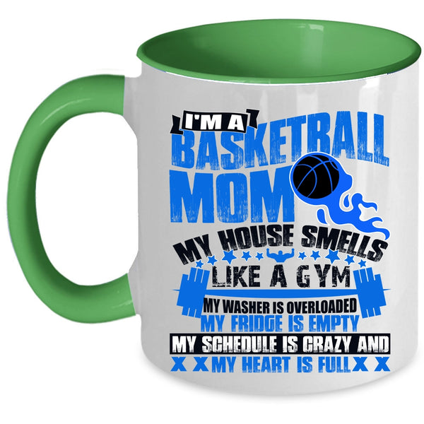 Cool Gift For Mom Coffee Mug, I'm A Basketball Mom Accent Mug
