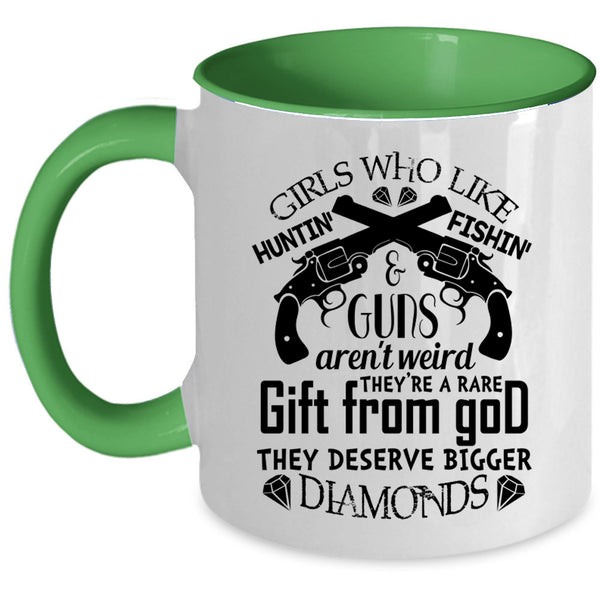 Awesome Girls Coffee Mug, Hunting And Fishing Accent Mug