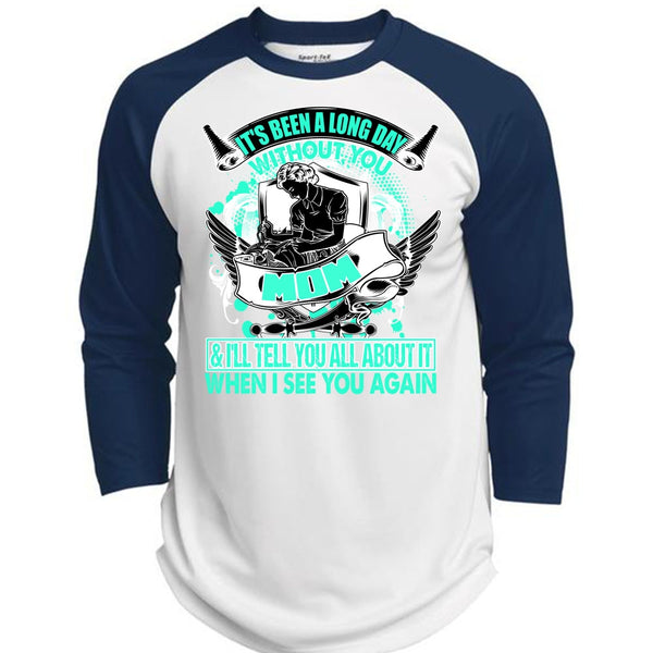 Long Day Without You Mom T Shirt, I Love Mom T Shirt, Awesome T-Shirts  (Polyester Game Baseball Jersey)