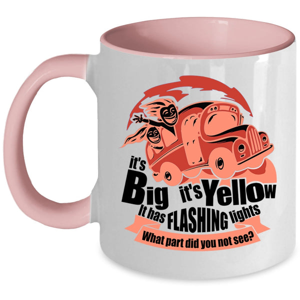 It Has Flashing Lights Coffee Mug, It's Bif It's Yellow Accent Mug