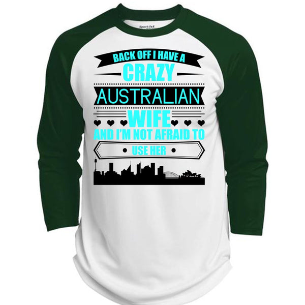 I Have A Crazy Australian Wife T Shirt, I Love Australian T Shirt, Awesome T-Shirts  (Polyester Game Baseball Jersey)