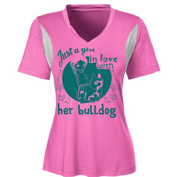 Just A Girl In Love With Her Bulldog T Shirt, Favorite T Shirt, I Love Dog T Shirt