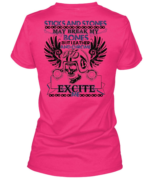 Sticks And Stones T Shirt, I Love Biker T Shirt