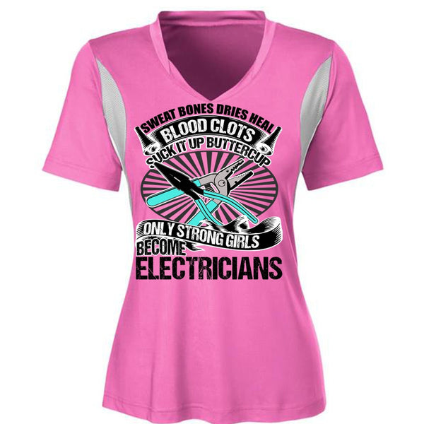 Only Strong Girls Become Electricians T Shirt, I Love Electrician T Shirt, Awesome T-Shirts