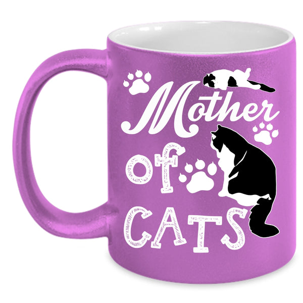 Mother Of Cats Coffee Mug, Gift For Cat Mom Coffee Cup