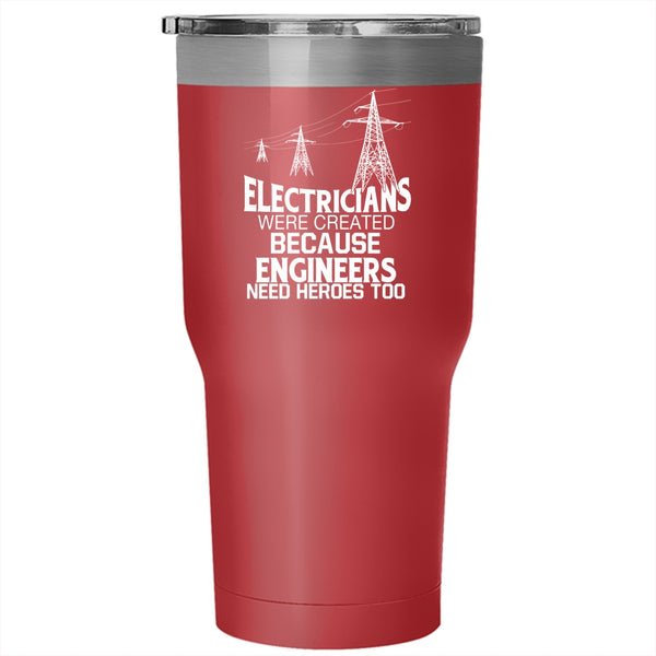 Electricians Tumbler 30 oz Stainless Steel, Funny Gift For Electrician Travel Mug