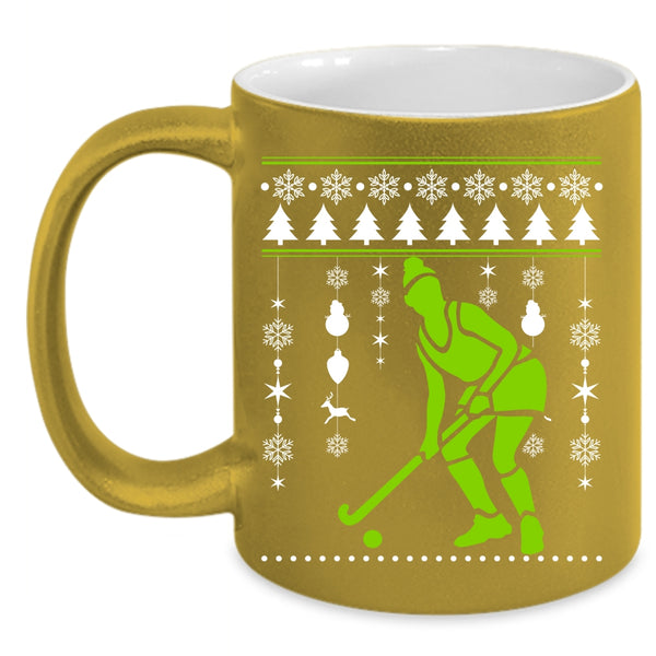 I Love Hockey Coffee Mug, Merry Little Christmas Coffee Cup