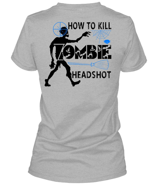 How To Kill Zombie Headshot T Shirt, Wait For Halloween T Shirt