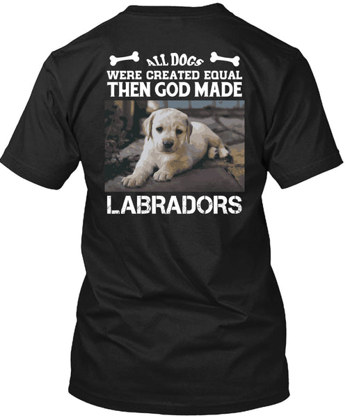 A black t-shirt with the shopify logo