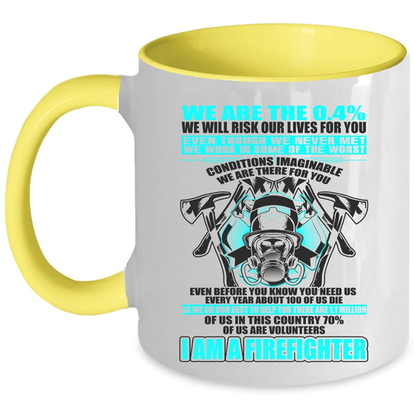 Proud To Be A Firemans Coffee Mug, I Am A Firefighter Accent Mug