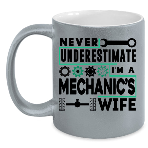 Gift For Mechanic's Wife Coffee Mug, I'm A Mechanic's Wife Accent Mug
