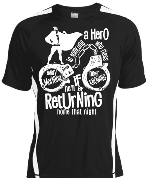 A black t-shirt with the shopify logo