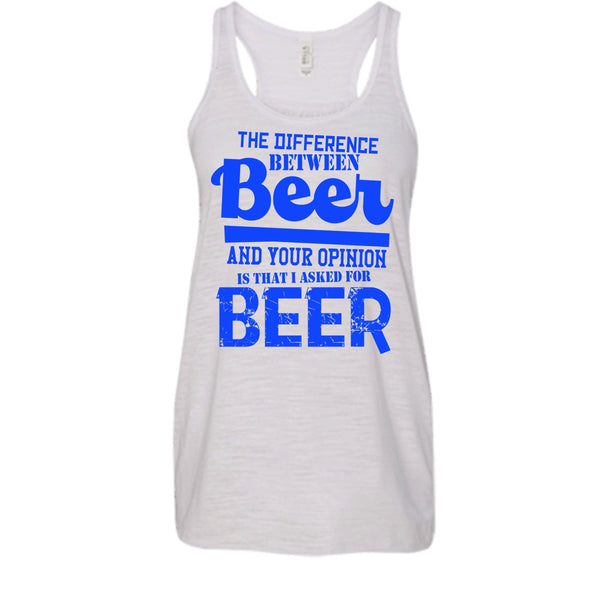 The Difference Between Beer T Shirt, Coolest Beer Drinker Tank Top