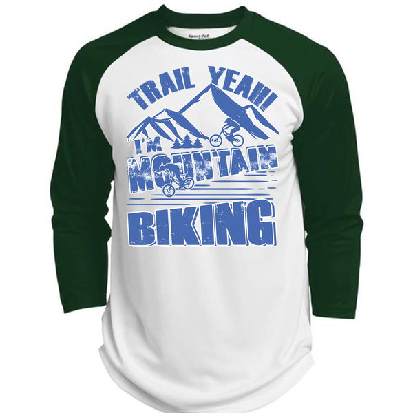 I'm Mountain Biking T Shirt, I Love Biking T Shirt, Awesome T-Shirts  (Polyester Game Baseball Jersey)