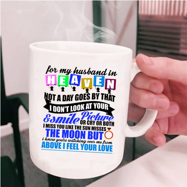 Cool Gift For My Wife Coffee Mug, For My Husband In Heaven Cup