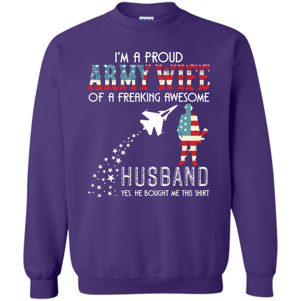 Freaking Awesome Husband T Shirt, Coolest Army Wife Sweatshirt