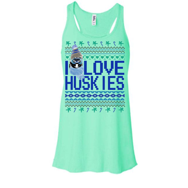 I Love Huskies T Shirt, Dog Merry Christmas T Shirt, Awesome t-shirts