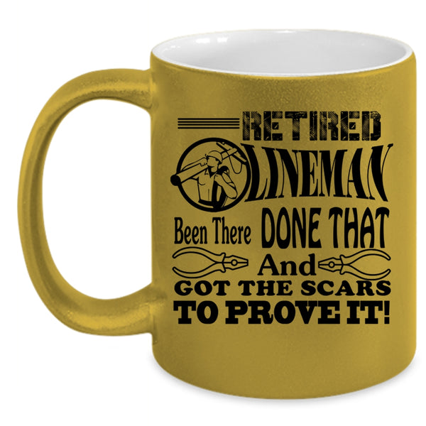 Gift For Retired Lineman Coffee Mug, Retired Lineman Accent Mug