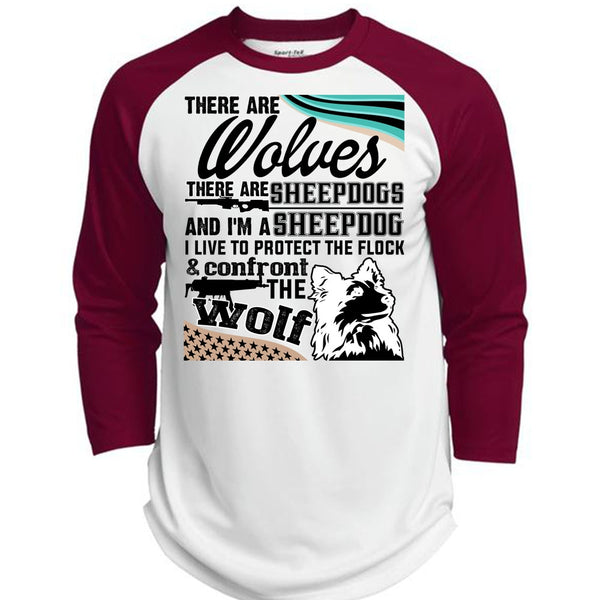 Confront The Wolf T Shirt, There Are Wolves T Shirt, Awesome T-Shirts  (Polyester Game Baseball Jersey)
