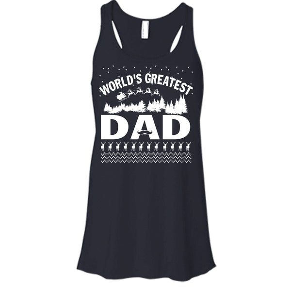World's Greatest Dad T Shirt, Dad Merry Christmas Tank Top