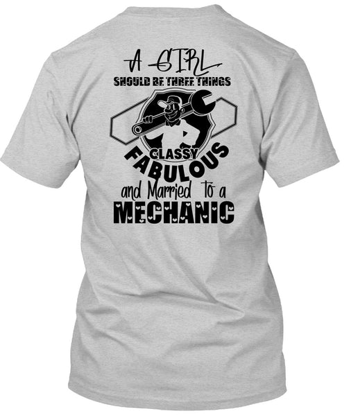 Married To A Mechanic T Shirt, I Love Mechanic T Shirt