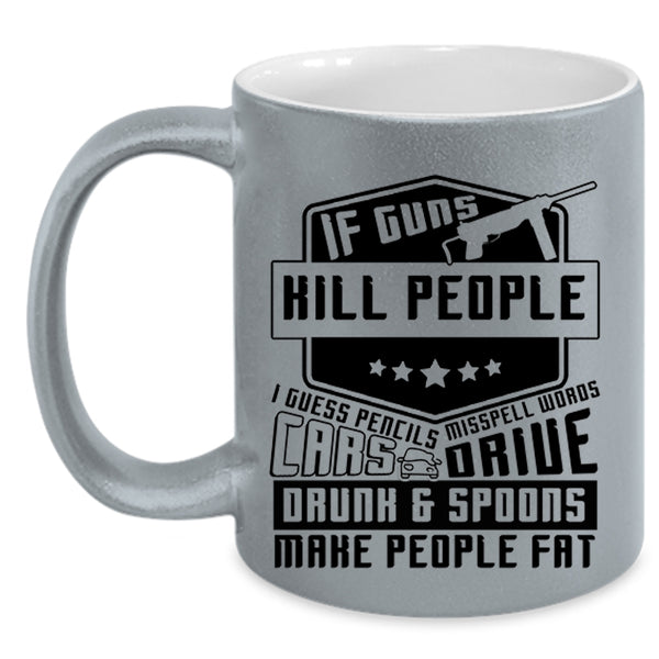 Cool Car Drivers Coffee Mug, Cars Drive Drunk And Spoons Accent Mug