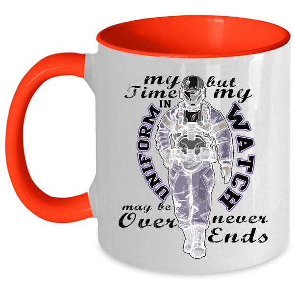 Cool Gift For Veteran Coffee Mug, My Time In Uniform  Accent Mug