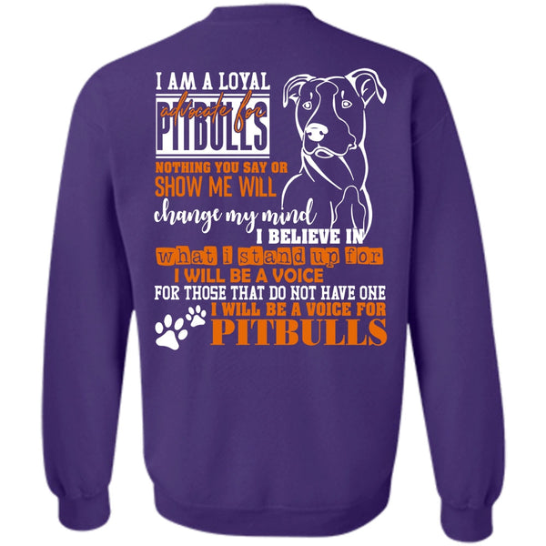 Loyal Advocate For Pit Bulls T Shirt, I Love Dog Sweatshirt