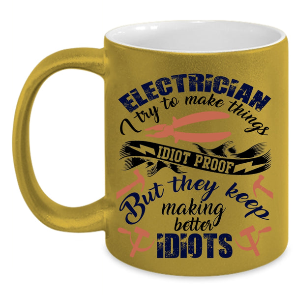 I Love Being An Electrician Coffee Mug, Electrician Accent Mug