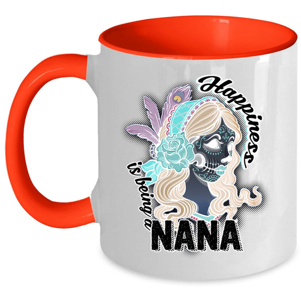 Cool Nana Coffee Mug, Happiness Is Being A Nana Accent Mug