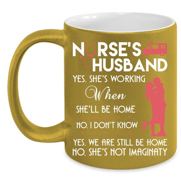 Nurse's Husband Coffee Mug, Awesome Nurse's Husband Coffee Cup