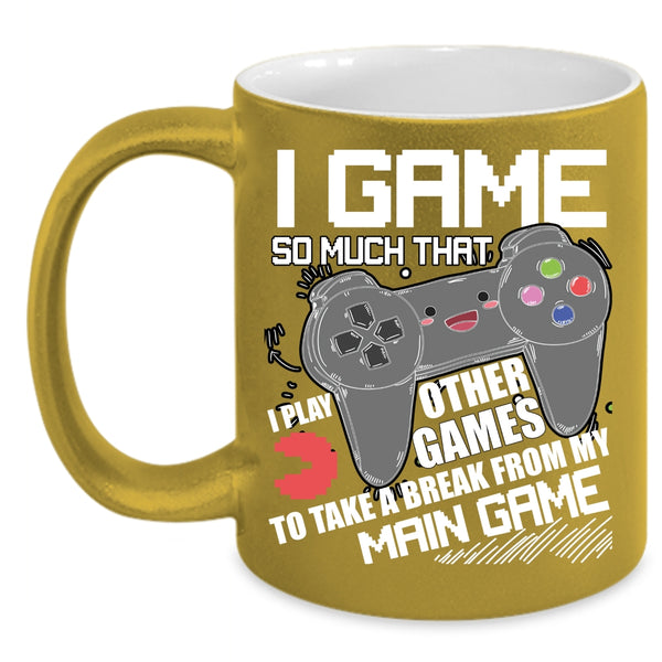 I Game Coffee Mug, Funny Gift For Gamer Coffee Cup