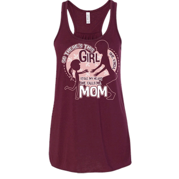 She Kinda Stole My Heart T Shirt, He Calls Me Mom Tank Top