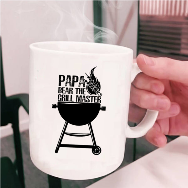 Funny Gift For Papa Coffee Mug, Papa Bear The Grill Master Cup