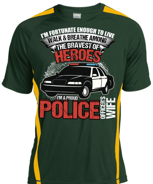 I'm A Proud Police Officer's Wife T Shirt, Being A Police T Shirt, Cool Shirt