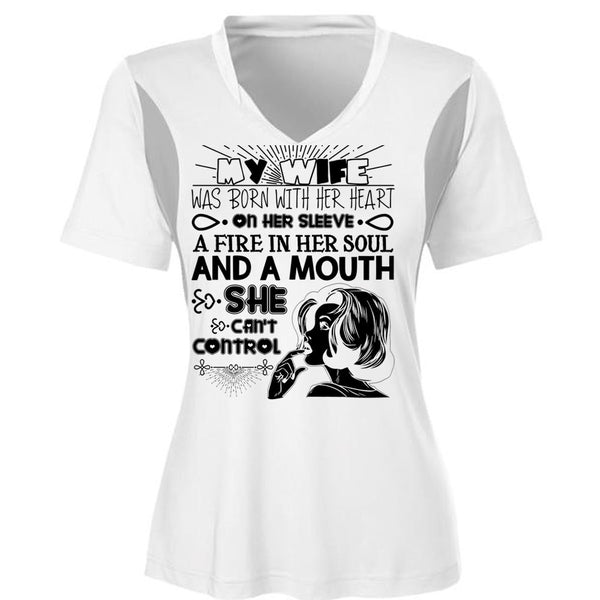 My Wife Was Born With Her Heart T Shirt, I Love Wife T Shirt, Awesome T-Shirts