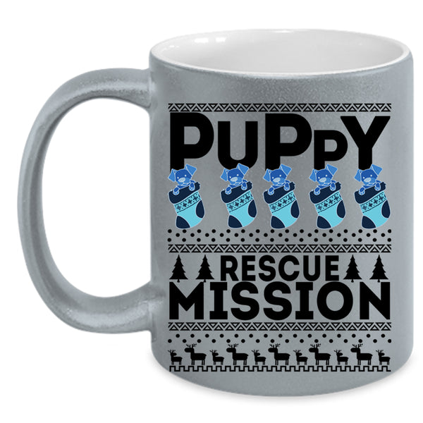 Cute Gift For Dog Lovers Coffee Mug, Puppy Rescue Mission Accent Mug
