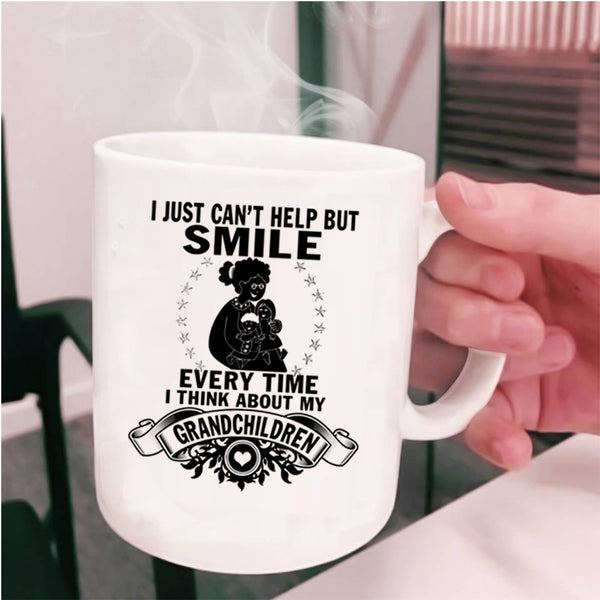 Cute Grandparent Coffee Mug, I Think About My Grandchildren Cup