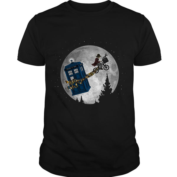 A black t-shirt with the shopify logo