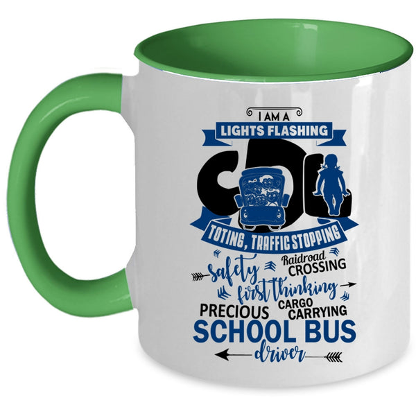 Cute School Bus Driver Coffee Mug, I Am A School Bus Driver Accent Mug
