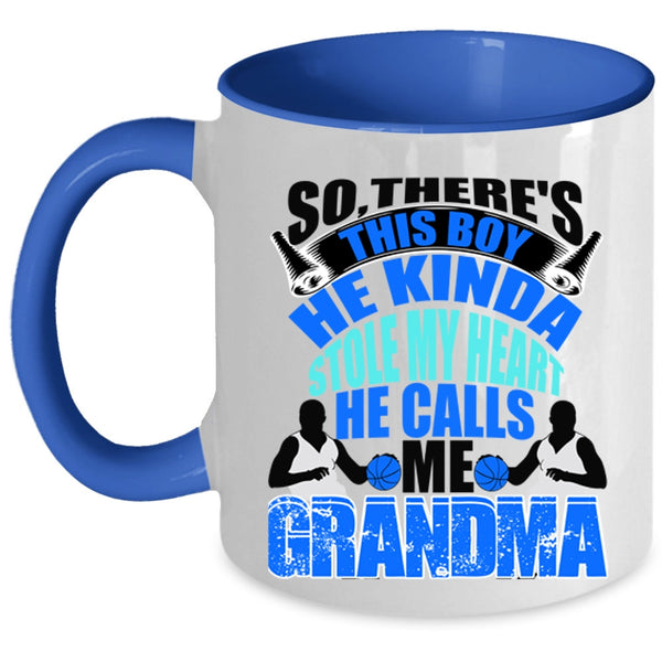He Calls Me Grandma Coffee Mug, This Boy Kinda Stole My Heart Accent Mug