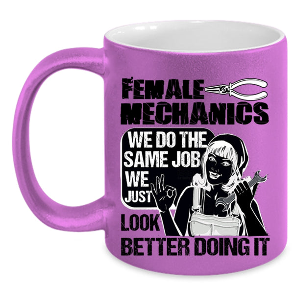 Cute Gift For My Wife Coffee Mug, Female Mechanics Accent Mug