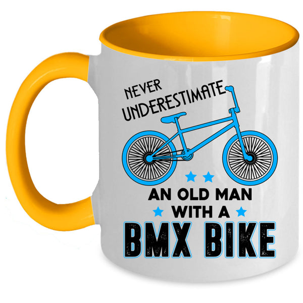 Funny Grandpa Coffee Mug, An Old Man With A BMX Bike Accent Mug