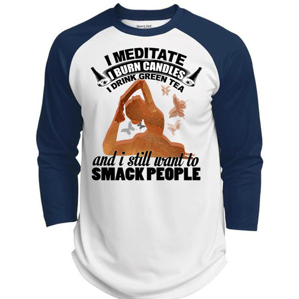 I Meditate T Shirt, I Love Yoga T Shirt, Awesome T-Shirts  (Polyester Game Baseball Jersey)