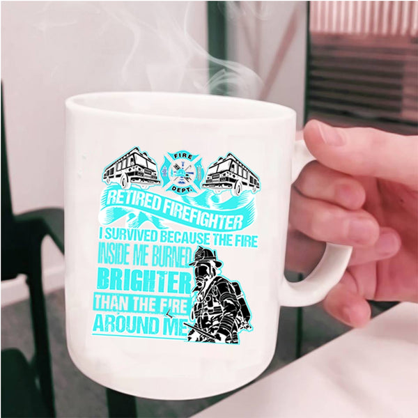 Awesome Gift For Grandfather Coffee Mug, Retired Firefighter Cup