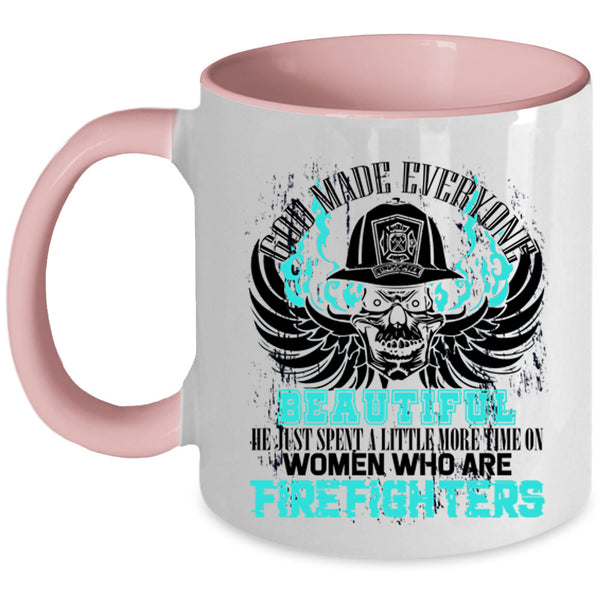 Firefighters Coffee Mug, God Made Everyone Beautiful Accent Mug